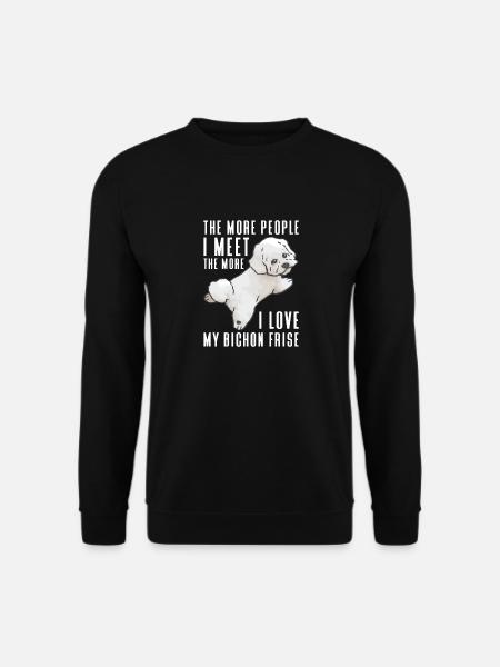 Bichon Frisé Besitzer Hunde Geschenk - Unisex Pullover - Schwarz
