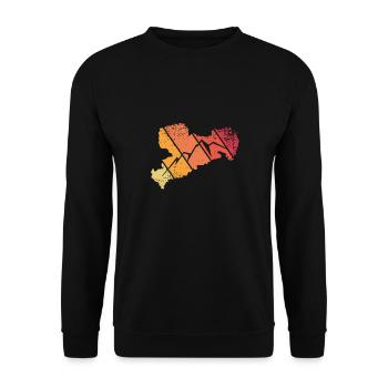 Erzgebirge Heimatliebe - Unisex Pullover - Schwarz - Vorne - Alina (178cm) & Michal (187cm)