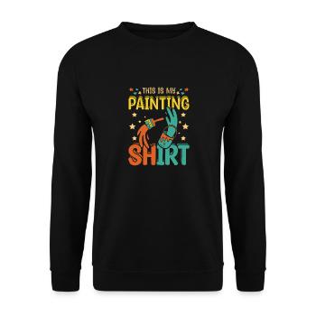 C'est ma chemise de peinture - Sweat-shirt Unisexe - noir - Devant - Alina (178cm) & Michal (187cm)
