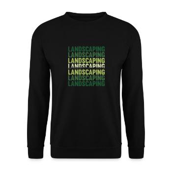 Lawnmowing and Landscaping gardener gras trimming - Unisex Pullover - Schwarz - Vorne - Alina (178cm) & Michal (187cm)