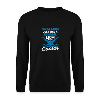 Lustiges Schwimmen Mama Schwimmer Muttertag - Unisex Pullover - Schwarz - Vorne - Alina (178cm) & Michal (187cm)