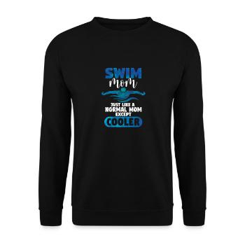 Natation Maman Drôle Natation Maman Nageuse Fête des Mères - Sweat-shirt Unisexe - noir - Devant - Alina (178cm) & Michal (187cm)