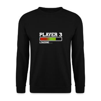 Le joueur 3 charge le nouveau bébé du père du jeu - Sweat-shirt Unisexe - noir - Devant - Alina (178cm) & Michal (187cm)