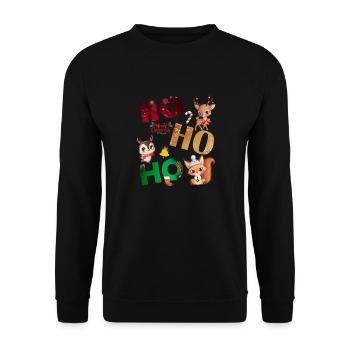 Ho Ho Ho - Sweat-shirt Unisexe - noir - Devant - Alina (178cm) & Michal (187cm)