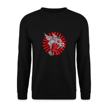 Awesome Retro Beast From The Crypt Halloween - Unisex Sweatshirt - black - Front - Alina (178cm) & Michal (187cm)