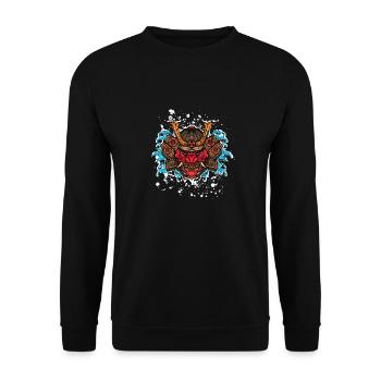 Génial ONI japonais Samurai Demon Halloween - Sweat-shirt Unisexe - noir - Devant - Alina (178cm) & Michal (187cm)