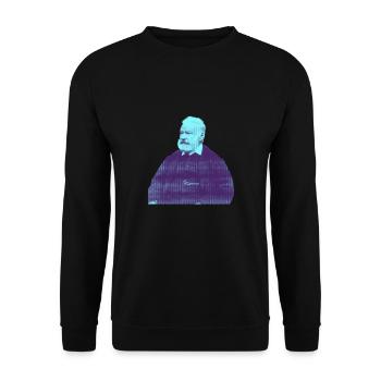 Victor Hugo - French romantic writer - Unisex Sweatshirt - black - Front - Alina (178cm) & Michal (187cm)