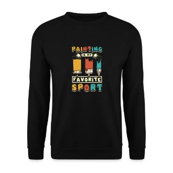 La peinture est mon sport préféré - Sweat-shirt Unisexe - noir - Devant - Alina (178cm) & Michal (187cm)