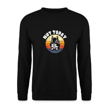 Streifenhörnchen Chipmunk Nagetier Geschenk - Unisex Pullover - Schwarz - Vorne - Alina (178cm) & Michal (187cm)