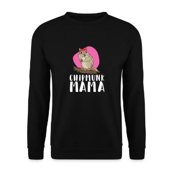 Streifenhörnchen Chipmunk Nagetier Geschenk - Unisex Pullover - Schwarz - Vorne - Alina (178cm) & Michal (187cm)