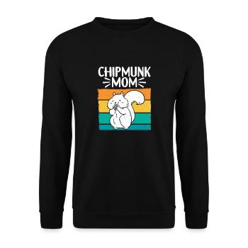 Streifenhörnchen Chipmunk Nagetier Geschenk - Unisex Pullover - Schwarz - Vorne - Alina (178cm) & Michal (187cm)