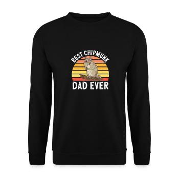 Streifenhörnchen Chipmunk Nagetier Geschenk - Unisex Pullover - Schwarz - Vorne - Alina (178cm) & Michal (187cm)
