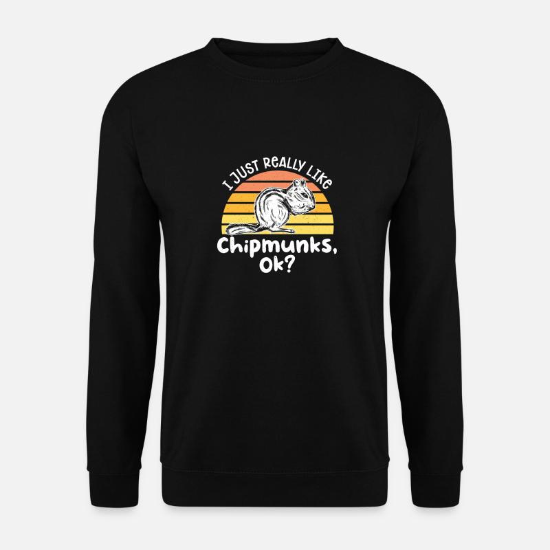 Cadeau de rongeur chipmunk - Sweat-shirt Unisexe - noir