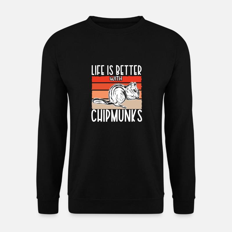 Cadeau de rongeur chipmunk - Sweat-shirt Unisexe - noir