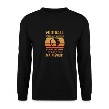 Marching Band Musician, Funny Bass Drum Player - Unisex Sweatshirt - black - Front - Alina (178cm) & Michal (187cm)