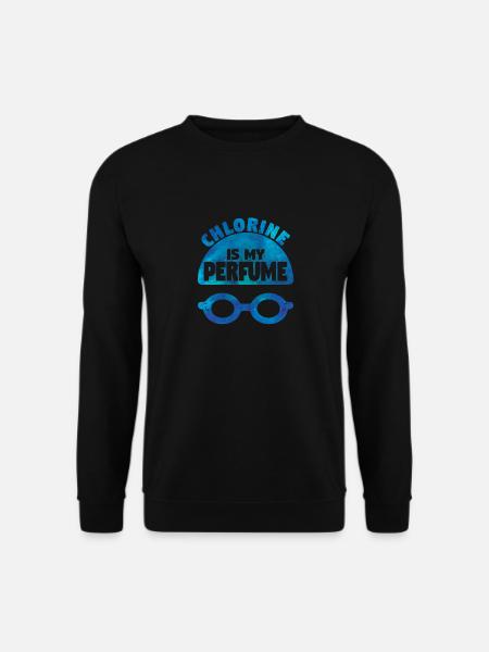 Schwimmen Wassersport Lustiger Schwimmer Chlor ist - Unisex Pullover - Schwarz