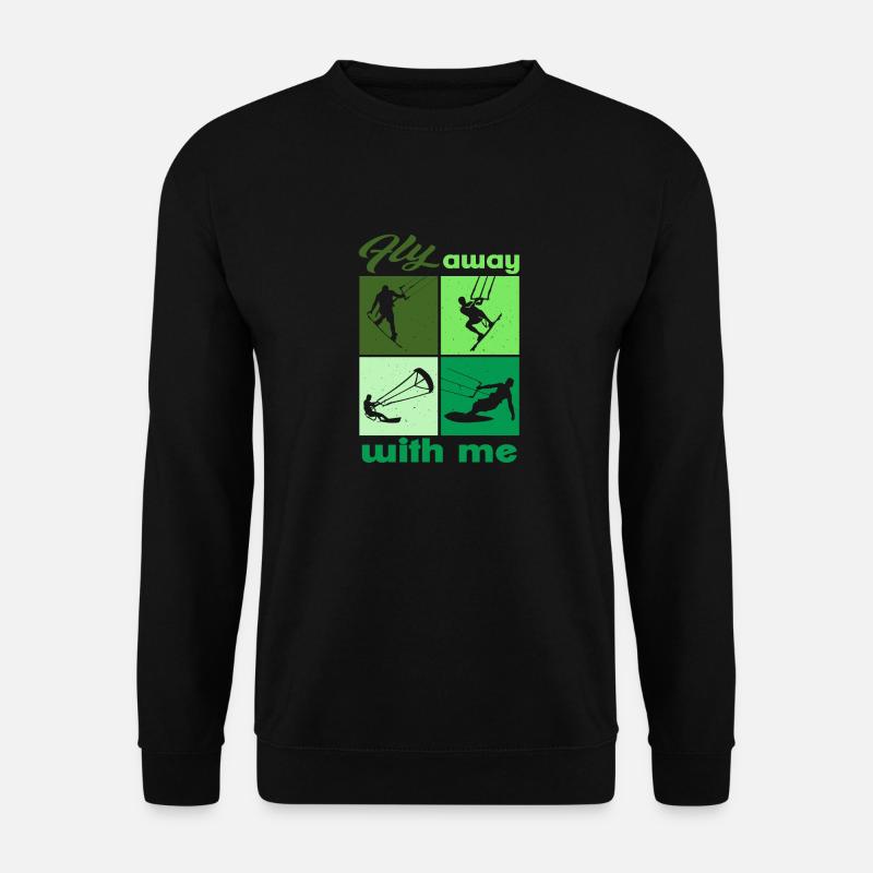 Fly away with me. Lifestyle Vintage Design - Unisex Pullover - Schwarz
