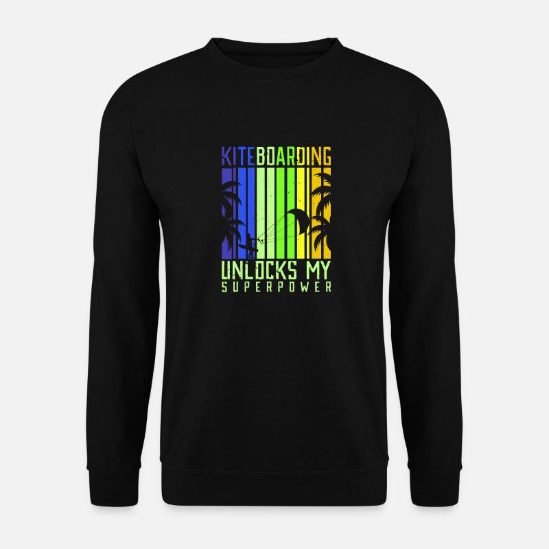 Kiteboarding unlocks my Superpower Lifestyle - Unisex Pullover - Schwarz