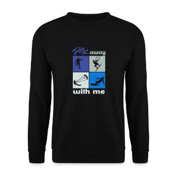 Envolez-vous avec moi. Lifestyle Vintage Design - Sweat-shirt Unisexe - noir - Devant - Alina (178cm) & Michal (187cm)