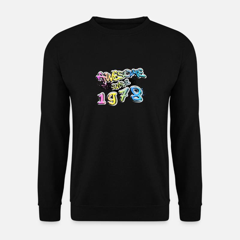Awesome since 1978 Graffiti Motif - Unisex Sweatshirt - black
