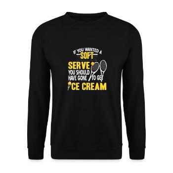 Si vous vouliez un amateur de tennis drôle de service doux - Sweat-shirt Unisexe - noir - Devant - Alina (178cm) & Michal (187cm)