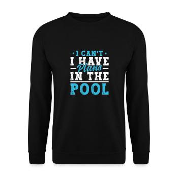 Schimmer Schwimmen Je ne peux pas avoir de plans dans le - Sweat-shirt Unisexe - noir - Devant - Alina (178cm) & Michal (187cm)