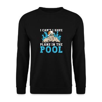 Schimmer Schwimmen Je ne peux pas avoir de plans dans le - Sweat-shirt Unisexe - noir - Devant - Alina (178cm) & Michal (187cm)