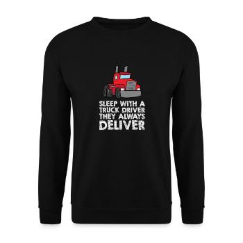 Chauffeur de camion Camionneur - Sweat-shirt Unisexe - noir - Devant - Alina (178cm) & Michal (187cm)