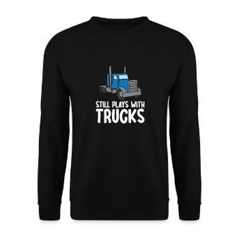 Truck Truck Truck Driver Trucker Gift - Unisex Sweatshirt - black - Front - Alina (178cm) & Michal (187cm)