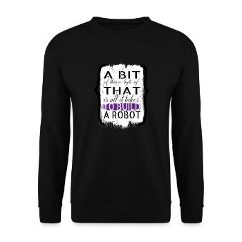 birthday present idea artificial present idea - Unisex Sweatshirt - black - Front - Alina (178cm) & Michal (187cm)