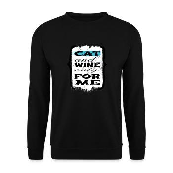 guenon avacato cute cat collage tshirts animal cat - Unisex Sweatshirt - black - Front - Alina (178cm) & Michal (187cm)