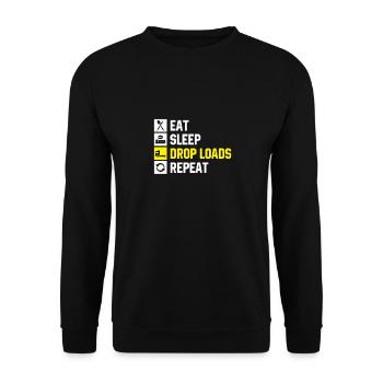Truck Truck Truck Driver Trucker Gift - Unisex Sweatshirt - black - Front - Alina (178cm) & Michal (187cm)