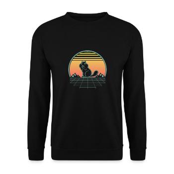 Chipmunk Rodent Gift - Unisex Sweatshirt - black - Front - Alina (178cm) & Michal (187cm)