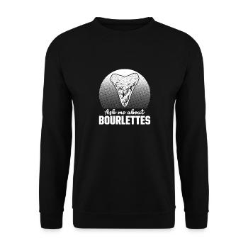 Megalodon Shark Tooth Fossil Collector Gift - Unisex Sweatshirt - black - Front - Alina (178cm) & Michal (187cm)