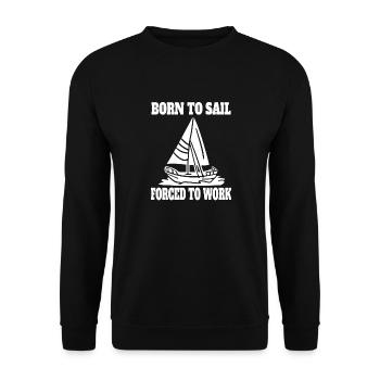 Segeln Kapitän Schiff Segel Boot Segelsport Segler - Unisex Pullover - Schwarz - Vorne - Alina (178cm) & Michal (187cm)