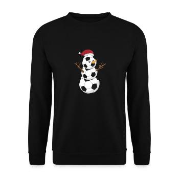 Mignon Football Bonhomme de neige Coupe du monde des sports d’hiver - Sweat-shirt Unisexe - noir - Devant - Alina (178cm) & Michal (187cm)