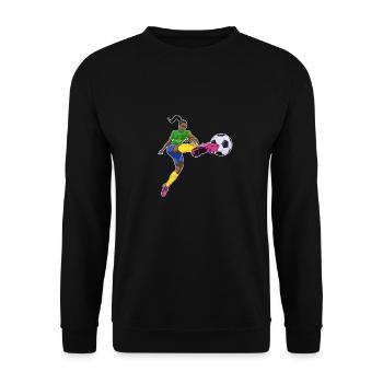Brazilian National Soccer Team I Football Brazil - Unisex Pullover - Schwarz - Vorne - Alina (178cm) & Michal (187cm)