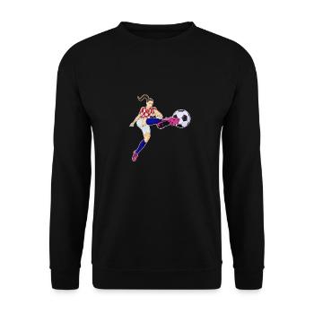 Équipe de Croatie de football I Football Croatie - Sweat-shirt Unisexe - noir - Devant - Alina (178cm) & Michal (187cm)