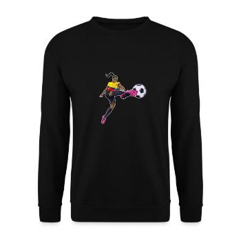Ecuadorian National Soccer Team I Football Ecuador - Unisex Pullover - Schwarz - Vorne - Alina (178cm) & Michal (187cm)
