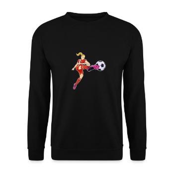 Équipe du Danemark de football I Football Danemark - Sweat-shirt Unisexe - noir - Devant - Alina (178cm) & Michal (187cm)