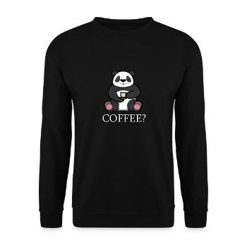 Tired Panda Lazy Office Work Mondays - Unisex Sweatshirt - black - Front - Alina (178cm) & Michal (187cm)