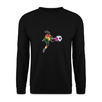 Équipe du Ghana de football I Football Ghana - Sweat-shirt Unisexe - noir - Devant - Alina (178cm) & Michal (187cm)