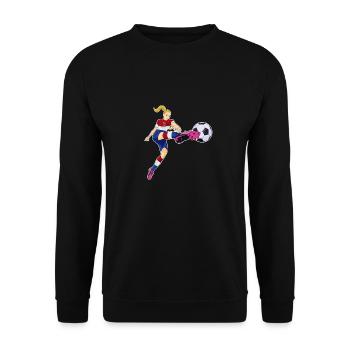Équipe des Pays-Bas de football I Football Pays-Bas - Sweat-shirt Unisexe - noir - Devant - Alina (178cm) & Michal (187cm)