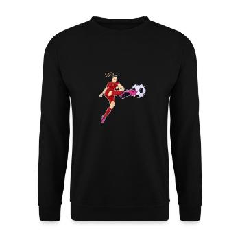 Équipe du Maroc de football I Football Maroc - Sweat-shirt Unisexe - noir - Devant - Alina (178cm) & Michal (187cm)