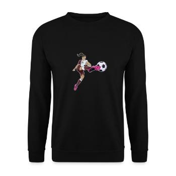 Équipe nationale arabe de football I Football Qatar - Sweat-shirt Unisexe - noir - Devant - Alina (178cm) & Michal (187cm)