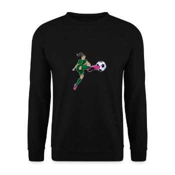 Équipe nationale arabe de football I Football Arabie saoudite - Sweat-shirt Unisexe - noir - Devant - Alina (178cm) & Michal (187cm)