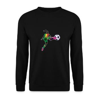 Équipe nationale de football du Sénégal I Football Sénégal - Sweat-shirt Unisexe - noir - Devant - Alina (178cm) & Michal (187cm)