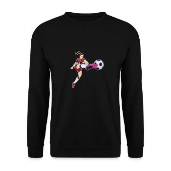 Équipe de Serbie de football I Football Serbie - Sweat-shirt Unisexe - noir - Devant - Alina (178cm) & Michal (187cm)