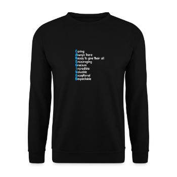 Soignant Infirmier soignant - Sweat-shirt Unisexe - noir - Devant - Alina (178cm) & Michal (187cm)