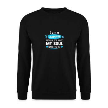Geriatric Nurse Gift Carer - Unisex Sweatshirt - black - Front - Alina (178cm) & Michal (187cm)
